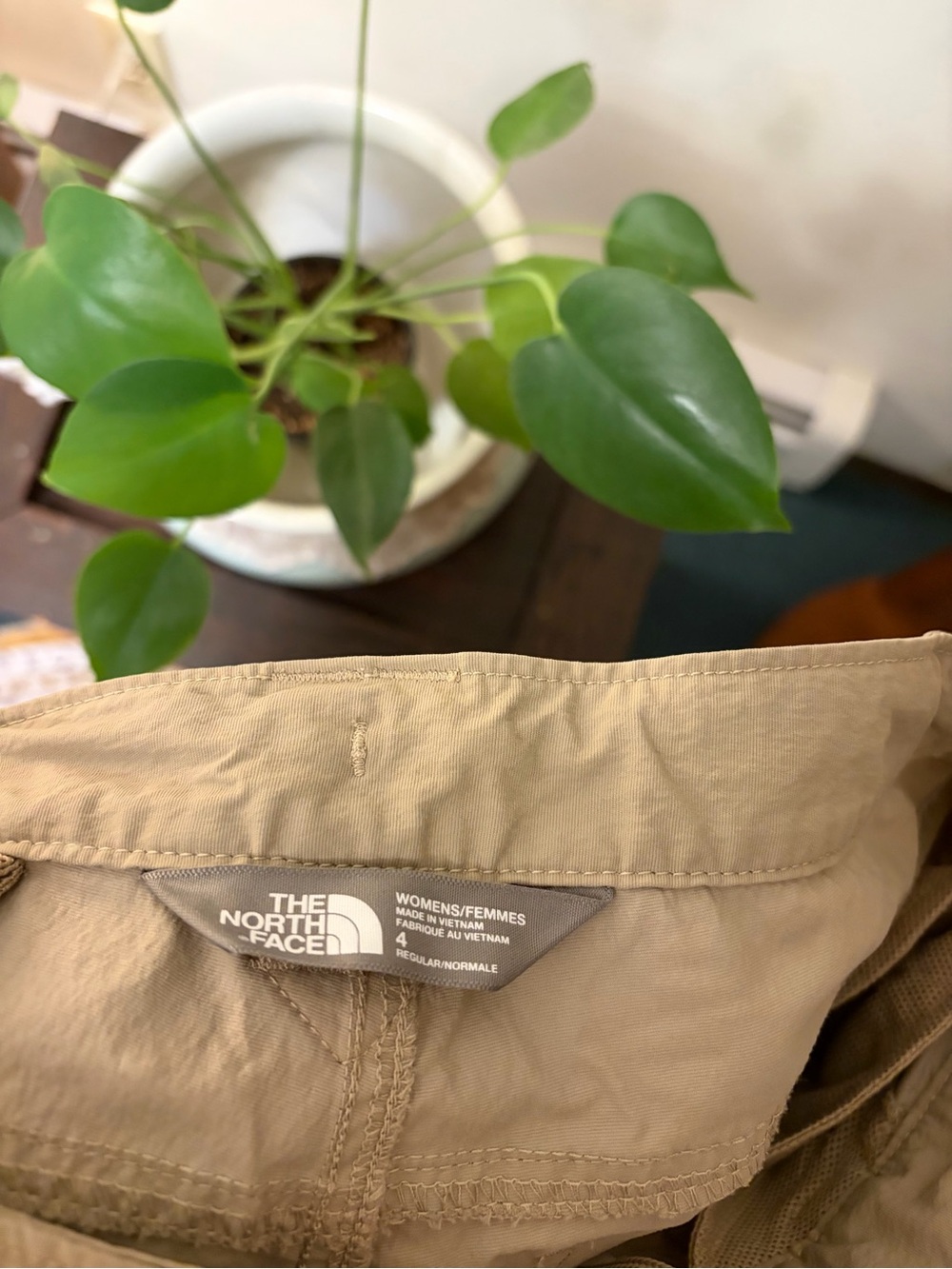 Women’s Beige Convertible Cargo Pants - Lightweight Utility Style - Picture 2 of 2